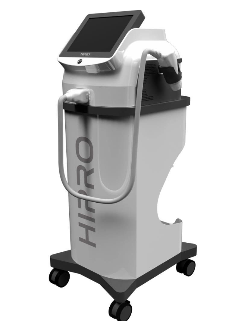 O aparelho HIPRO, ultrassom micro e macrofocado, usado nos atendimentos da clínica